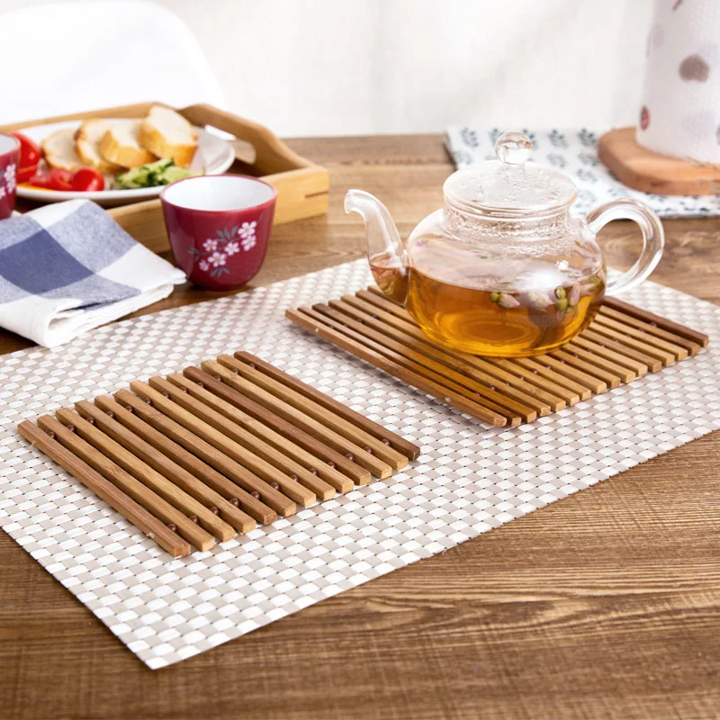 Hollow Bamboo Coaster Heat Insulation Pad Anti Scald Placemat Table Mat Dish Pot Holder Kitchen Accessories Hollow Bamboo Coaster Heat Insulation Pad Anti Scald Placemat Table Mat Dish Pot Holder Kitchen Accessories