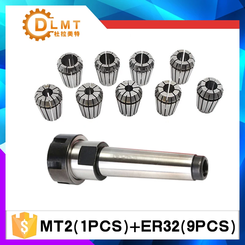 

High Quality 9Pcs ER32 Spring Collets Set 3//4/6/8/10/12/14/16/18/20mm+1Pcs MT2 MT3 M12 ER32 Collet Chuck Morse Taper Holder