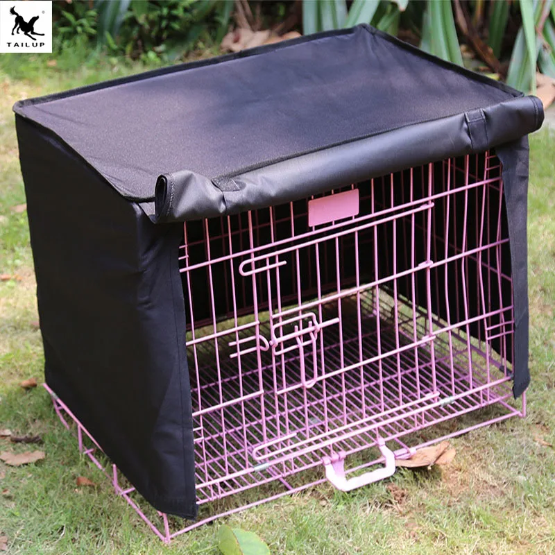 Waterproof Polyester Dog Cat Cage Outdoor Pet Kennel Cover Windproof