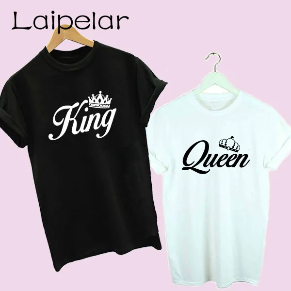 

Couple Lover t shirt women harajuku tshirt King Queen t-shirt woman tops tee shirt femme punk plus size female vogue top