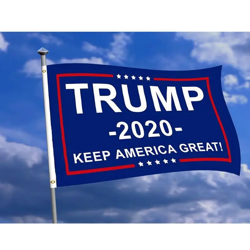 

America Flags Trump 2020 90x150 60x90 30*45CM Double Sided Printed Garden Banner Hand flags For President USA