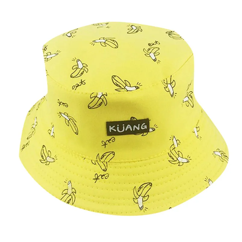 Cool Unisex Adult Double Sided Wear Banana Fisherman Hat Sunscreen Outdoors Cap Street Hip Hop Dancer Hat H04 (2)