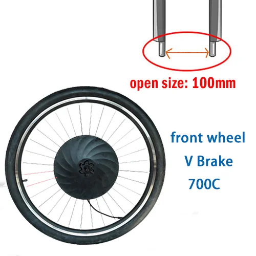 Imortor все в одном Covnersion Kit 36 в переднее моторное колесо велосипед электрический велосипед колесо Ebike с батареей дорожный велосипед MTB концентратор мотор - Цвет: 700C V Brake