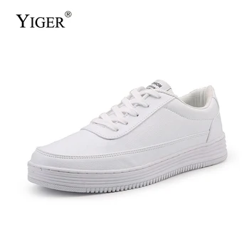 

YIGER Men Casual shoes big size male sneakers man leisure white lace-up shoes Couple shoes comfortable male sports sneakers 0318