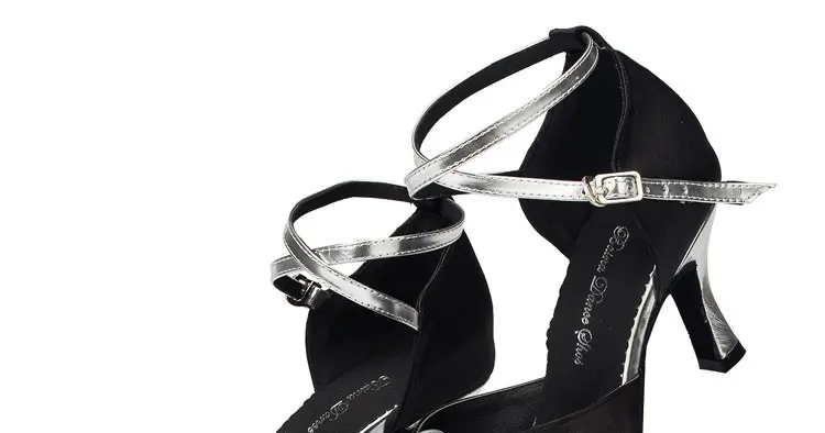 Черный, фиолетовый, золотой 3 цвета на выбор FR33-43 Популярные блестящие атласные танцевальные туфли для детей и взрослых