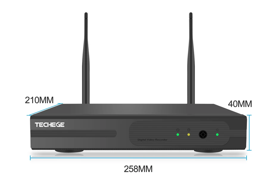 Techege 8CH 1080P H.265 Беспроводной NVR комплект 2.0MP аудио запись оповещения электронной почты Антивандальная ip-камера безопасности системы видеонаблюдения