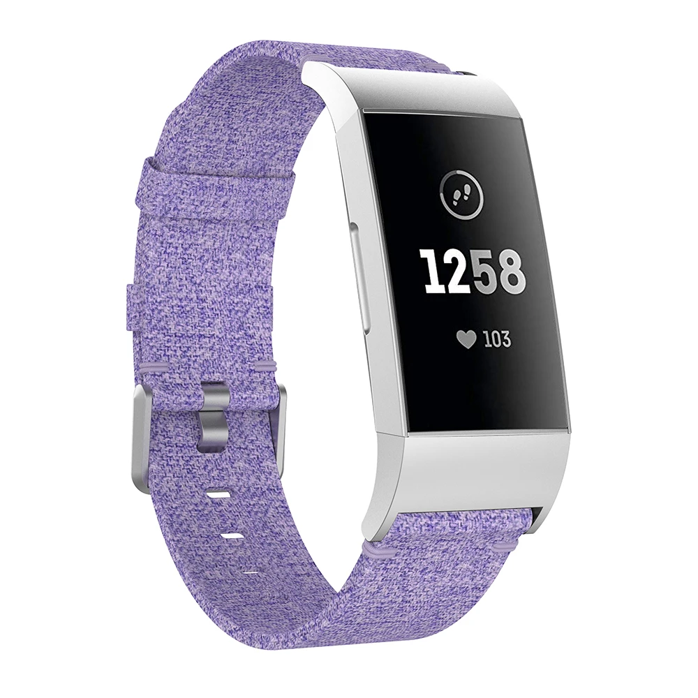 Цветной ремешок для Fitbit Charge 3 Смарт-браслет часы ремешок холст нейлон заменить Мужские t Мужские Женские умные часы Charge3 ремешок для часов