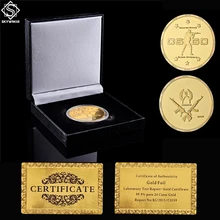 CS GO Counter-Strike Global offency памятная Золотая копия монеты W/роскошная коробка