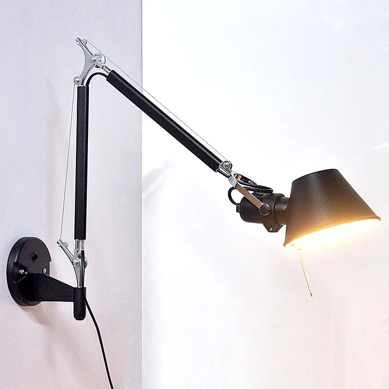 

Modern LED Wall Lamp Black Aluminum Wall Sconce Wooden Wall Light Fixture For Living room Bedroom Study Home Lighting No155