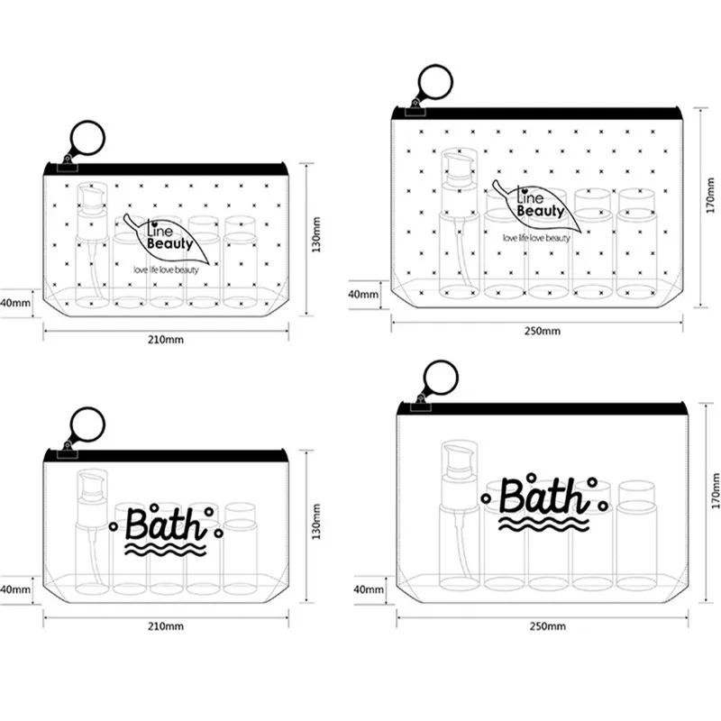 

Vogvigo Transparent PVC Long Waterproof Bag Travel Acceptance Data Line Pen Bag Washing Bag Cosmetic Bag Storage Organiser