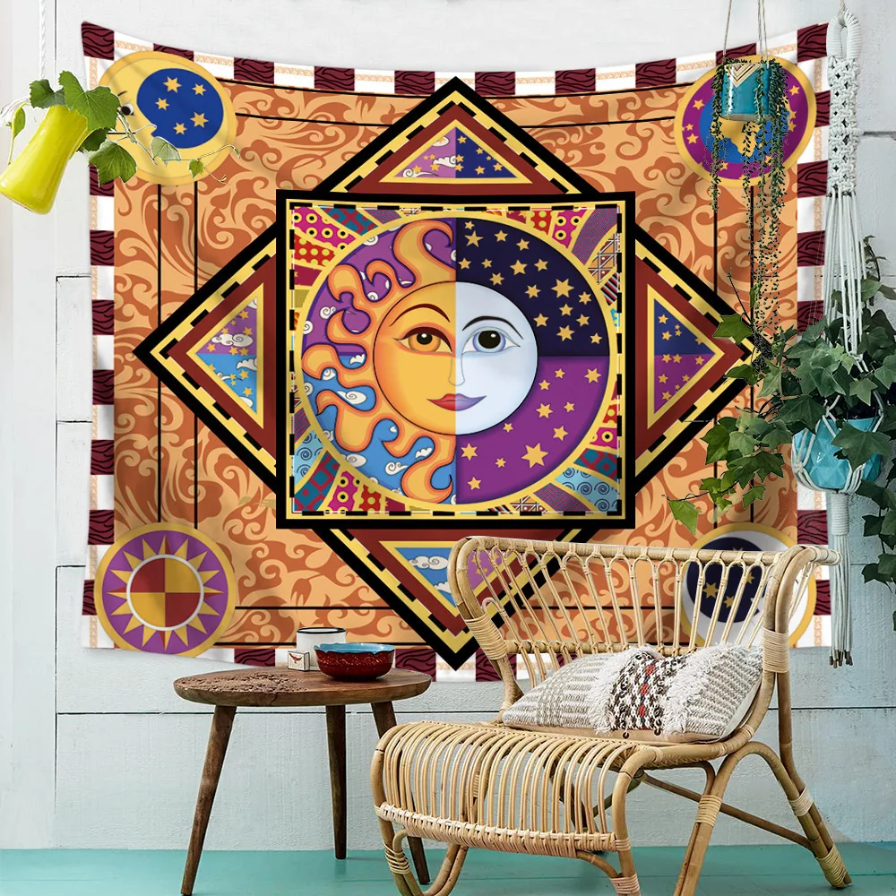 

Altar Tarot Tapestry Wall Hanging,Heart And Eye In The Pair Of Hand Celestial Tapestry For Bedroom Living Room Dorm