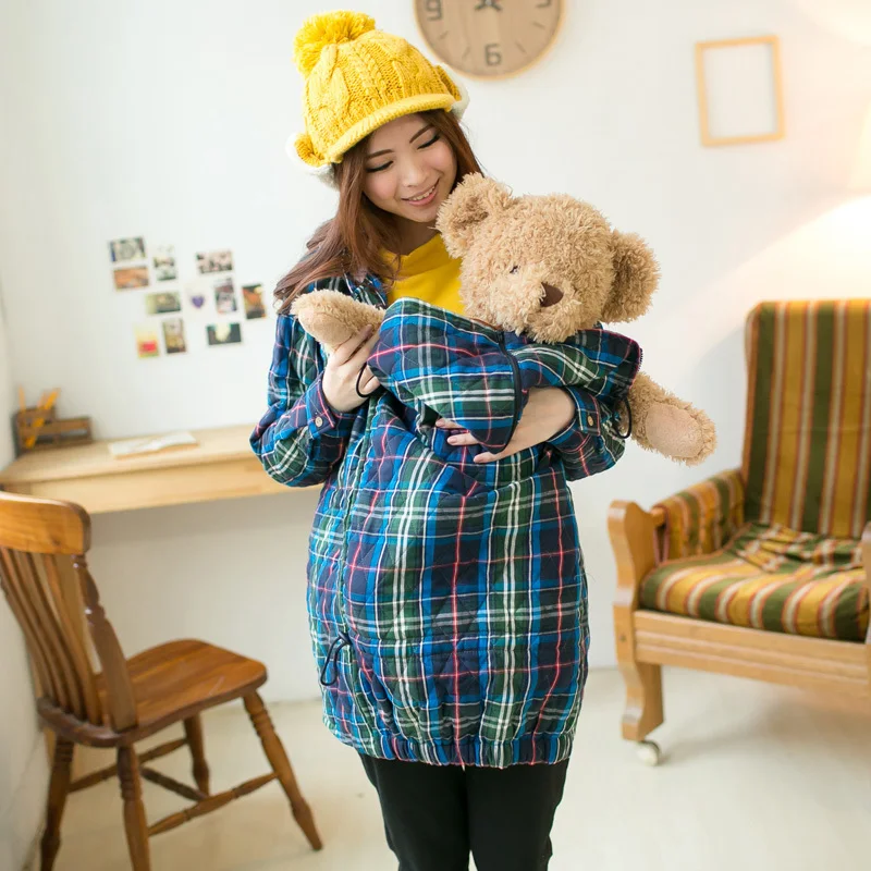 Emotion Moms Maternity Clothes Winter Warm Coat Windproof Maternity Coat Pregant Outwear Jacket Baby Carrier