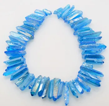 

loose beads blue quartz blurry branch 30-45mm 14inch for DIY jewelry making FPPJ wholesale beads nature gemstone