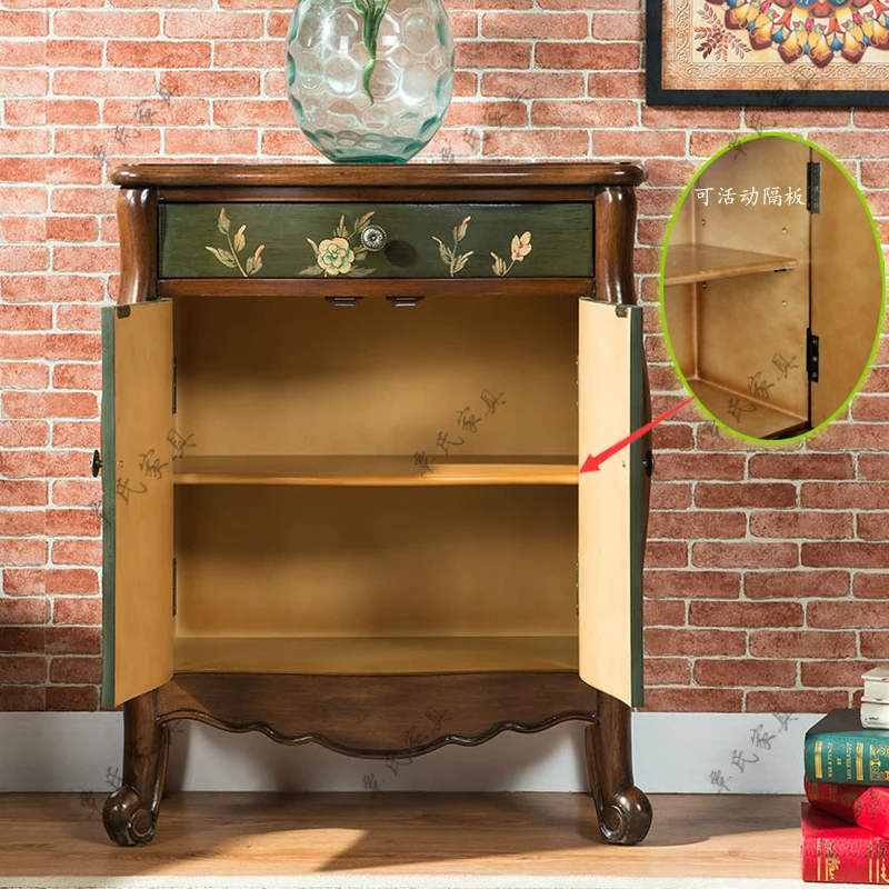 Europe type style American archaize cupboard porch one bucket two ark cabinet decoration furniture of coloured