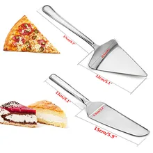 Aço inoxidável triângulo faca de bolo pá pizza spreader cortador bolo servidor festa de aniversário casamento talheres ferramentas de cozimento barra(China)
