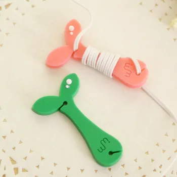 

200PCS/lot Saplings Winder Cable Wire Organizer Cable USB Charger Cord Holder desktop Bobbin winder for earphone cable wire