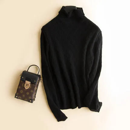 Brand Wool Female Sweters Women Invierno 2018 Winter Short Bottoming Women's Turtleneck Fashion Warmth Women Sweater white (8)