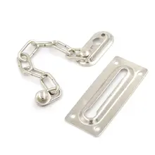 Verrou de sécurité en chaîne, verrou de porte, verrou de sécurité pour le bricolage, outils de porte à domicile, couleur argent, livraison directe