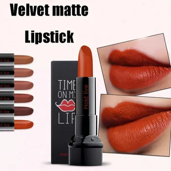 

Hold live moisturizing lipstick pencil waterproof long lasting sexy red vampire pumpkin lipstick velvet matte lip tattoo BN061
