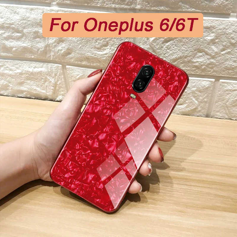 

Marble Hard Phone Back Case For Oneplus 6T Case Shockproof Tempered Glass Shell Skin For Oneplus 6 Full Cover 6.41inch Lephee