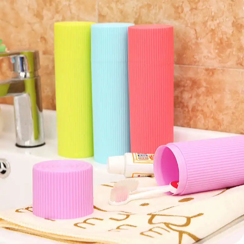 

1PCS Fashion Toothbrush box Travel Portable Toothbrush Toothpaste Storage Box Pink Container Plastic Organizer Case Hot Sale