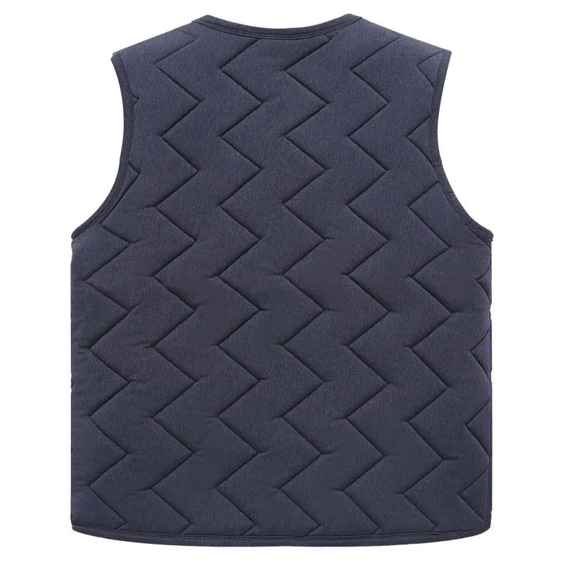 Autumn Winter Men's Clothing Coats Jacket Vests Casual V Neck Single breasted Short Warm Solid Outerwear Coat Vest Men Waistcoat