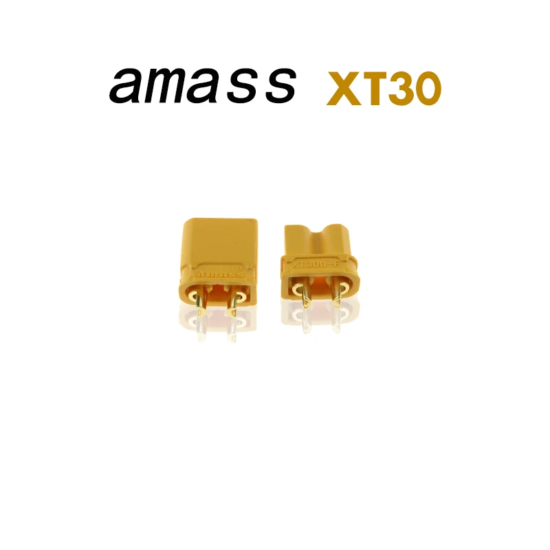 Amass 10 пар XT30 XT30U переходник Мужской Женский Пуля разъем позолоченный штекер типа "банан"