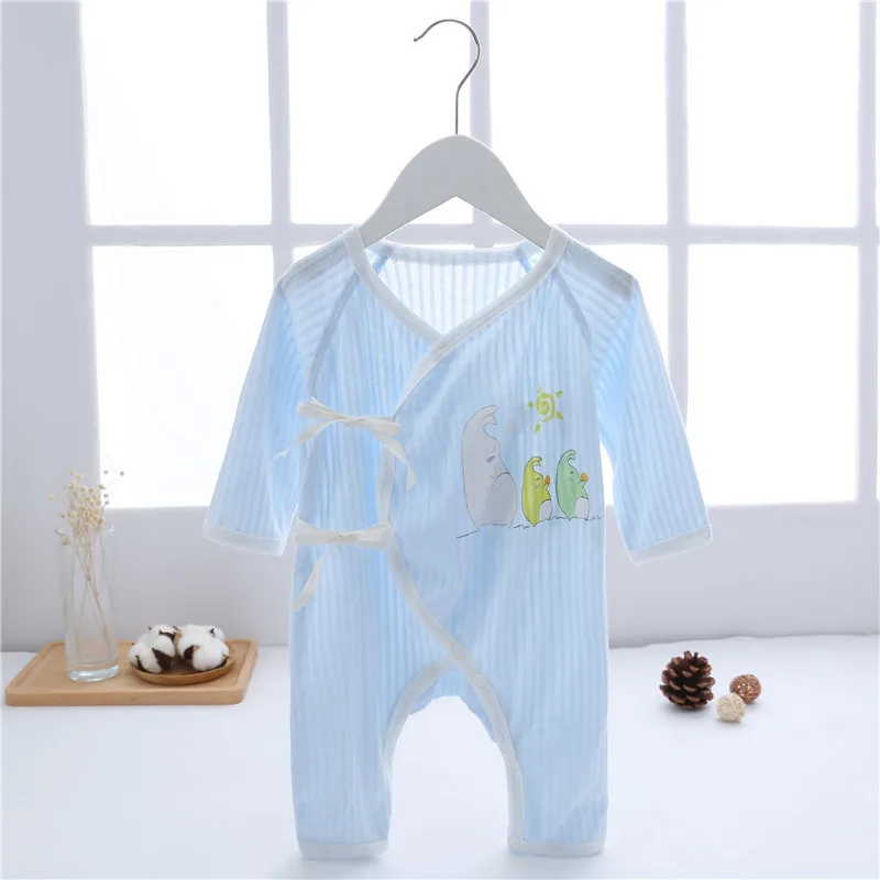 

Coveralls String Closure V-Neck Long-Sleeves Cute Floral Cool Absorbent Breathable Jumpsuits 0-6 Months