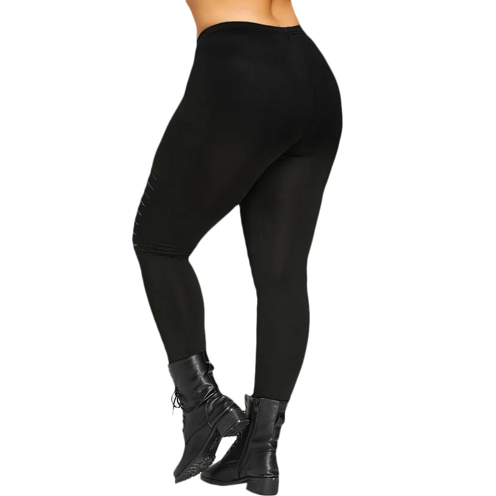 Брюки Карандаш ROSEGAL 5XL большого размера галактические рваные леггинсы для