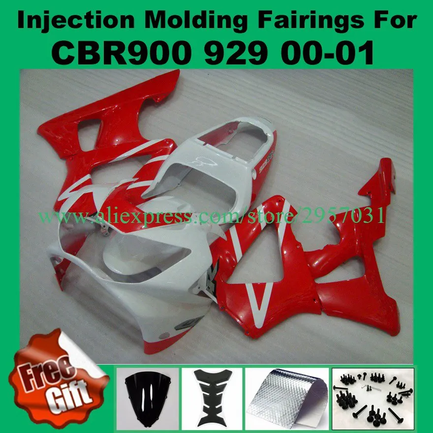 Free screws+gifts Injection mold Fairing Kit for HONDA CBR900RR 929 00