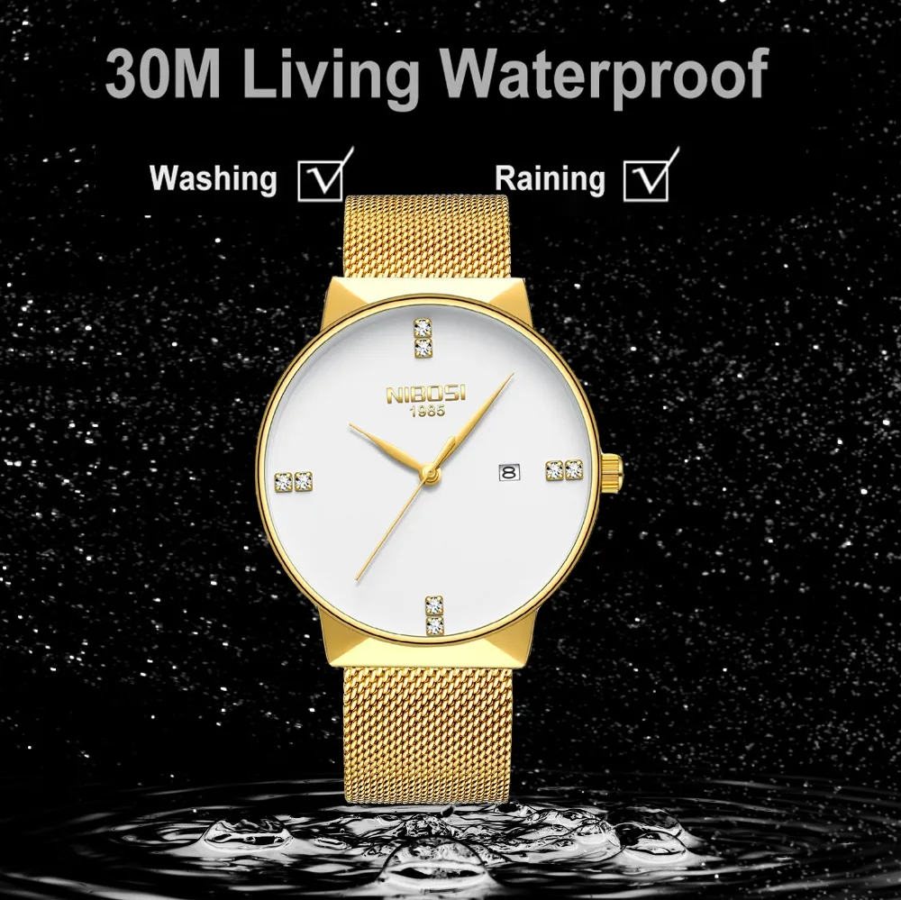 Günstig NIBOSI Herren Uhren Top Brand Luxus Männer Mode Sport Uhren herren Wasserdichte Quarz Datum Uhr Mann Armee Militär Handgelenk uhr