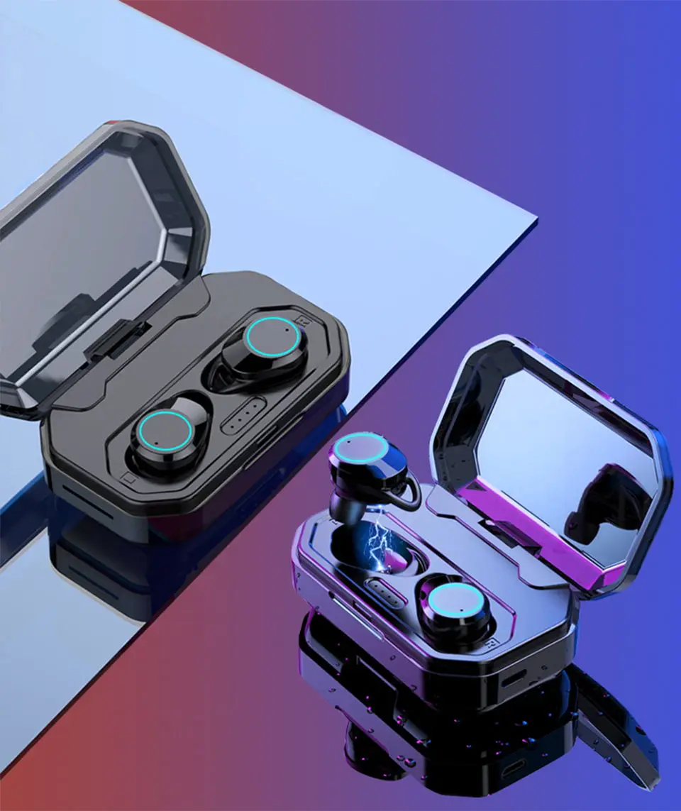 TWS Bluetooth 5.0 Earphones Touch Control IPX7 Waterproof Headset 3000mAh Charge Box Wireless Sports Earbuds For Smart Phone