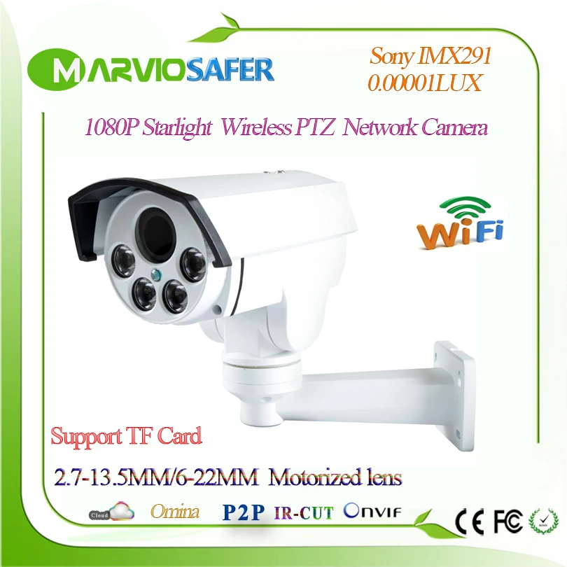 2MP Starlight Colorful Night Vision 5X Zoom Wifi PTZ IP Network Camera font b Wireless b