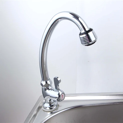 

L15106 - Luxury Wall Mounted Brass Kitchen Faucet Only Cold Water Sink Tap Silver Color Kitchen Sink Tap