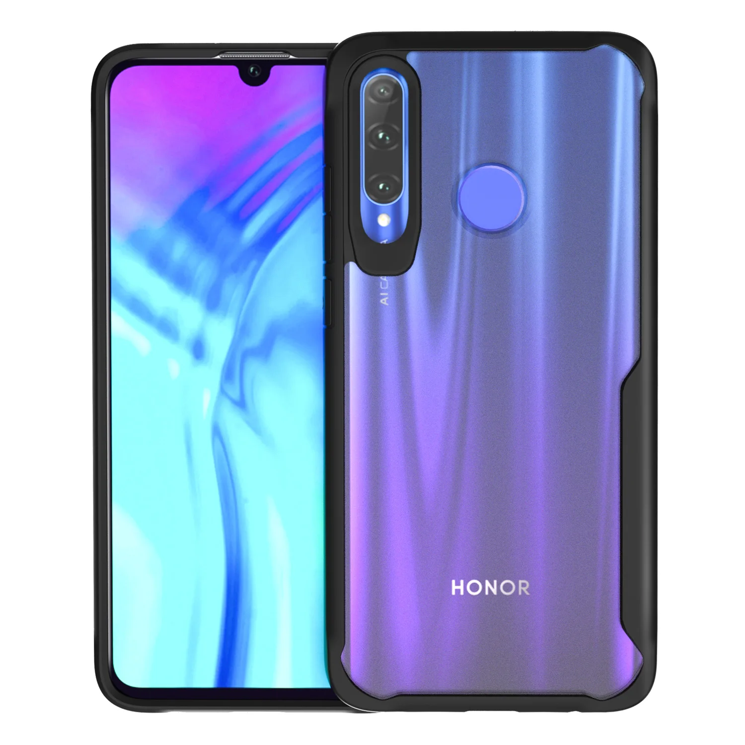 Чехол для телефона huawei honor 10 i чехол honor 10 i противоударный бампер прозрачный Кристальный полный жесткий чехол для huawei honor 10 i чехол 6,21" - Цвет: Black