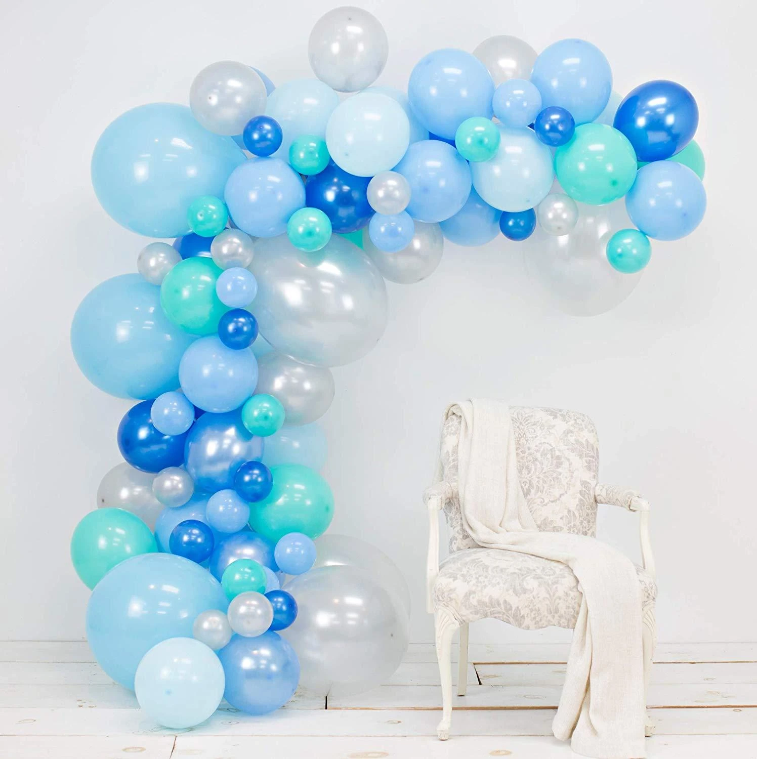 balloon arch for boy baby shower
