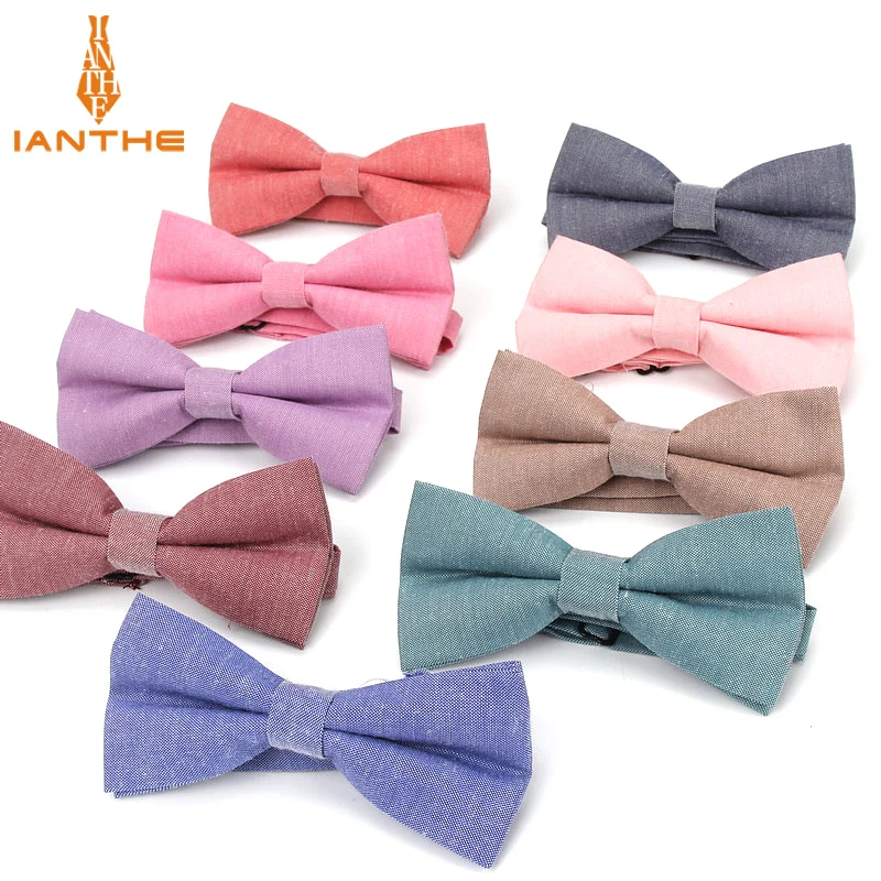 

Brand New Men's Fashion Bow Tie Pure Solid Butterfly Cravat Ties For Men Wedding Bowtie Tuxedo Bows Male Accessories Gifts