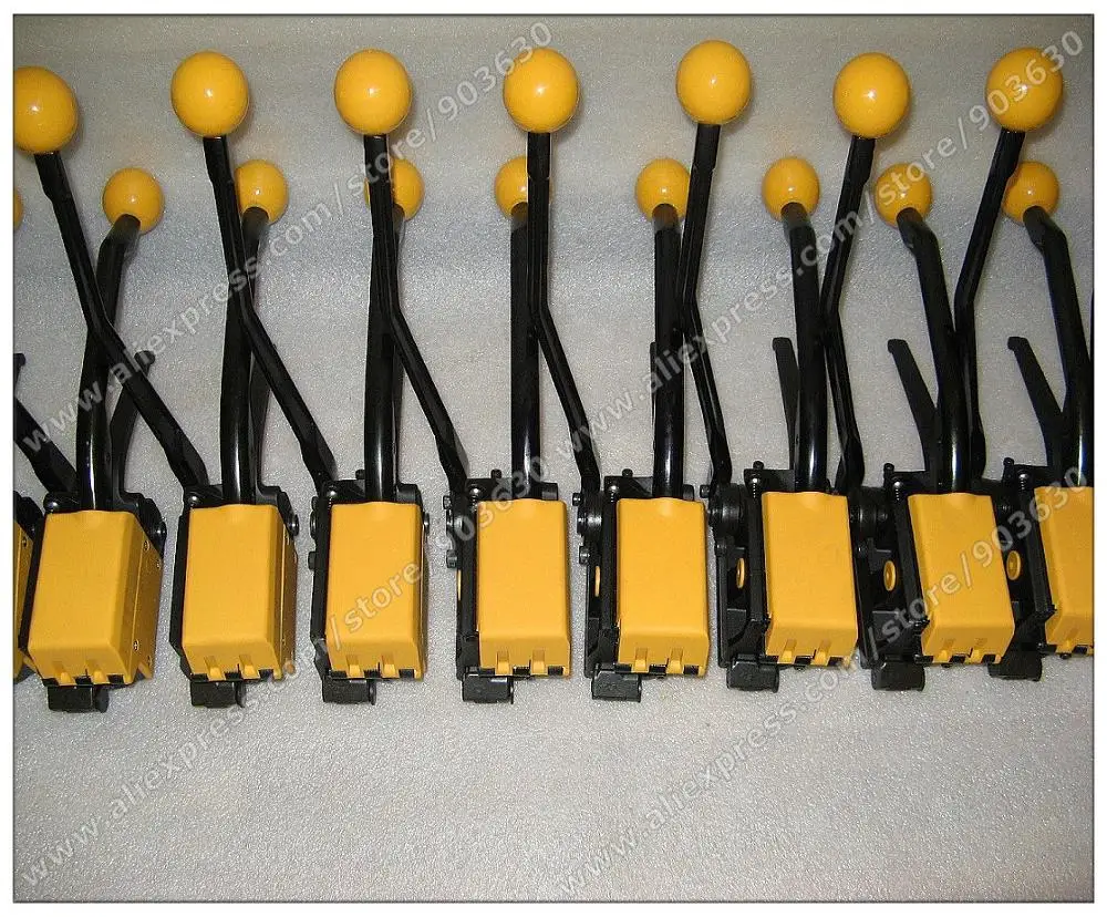 Free shipping DHL FEDEX Portable Manual combination sealless steel strapping machine buckless steel strapping tool steel strap