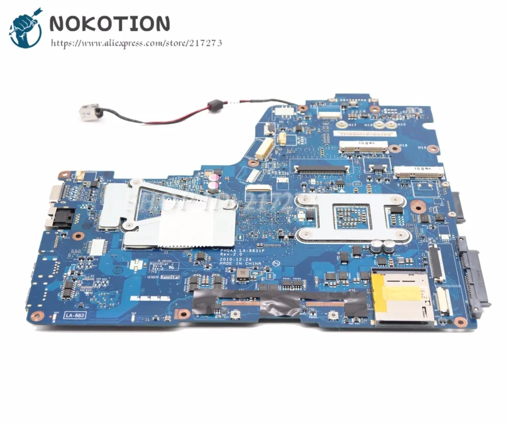 Материнская плата NOKOTION K000121720 PHQAA для Toshiba satellite P750 P755 материнская ноутбука GT540M HM65