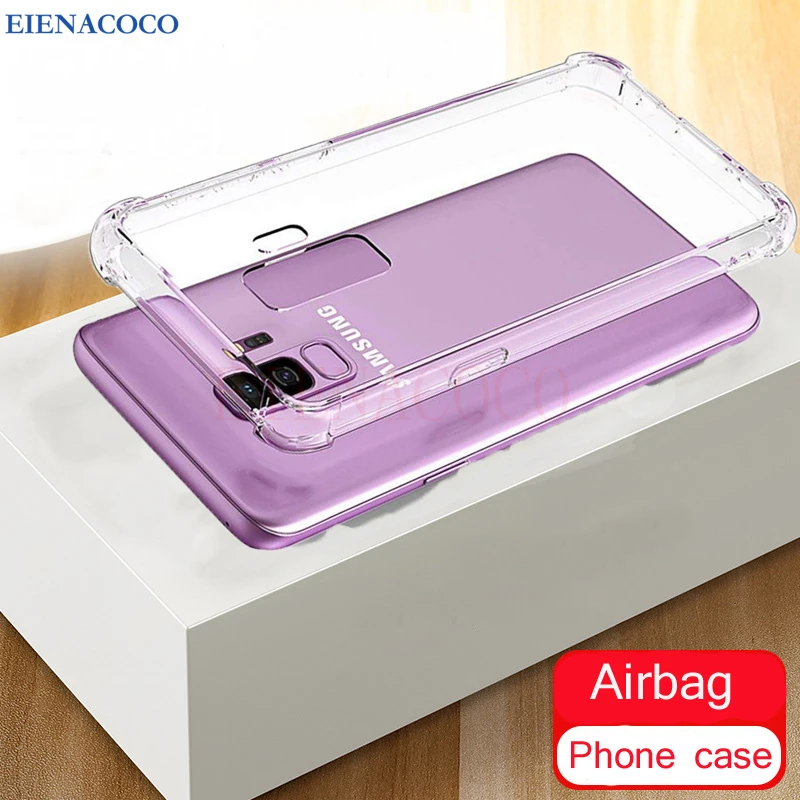 

Shockproof Clear Silicone Soft TPU Case For Samsung Galaxy S8 S9 S10 Plus S10 Lite S10e Transparent Phone Back for S7 Edge Cover