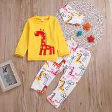 Летняя хлопковая одежда для маленьких мальчиков, топы, футболки, штаны, повседневная одежда, комплект одежды для девочек