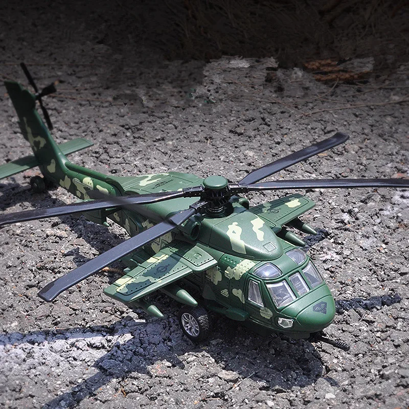 Sale 164 alloy pull back helicopter, firefighting helicopter model