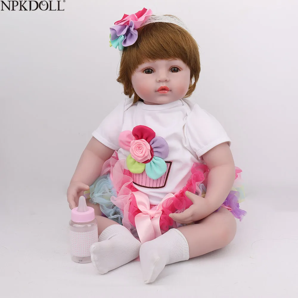 

NPKDOLL 22Inch 55cm Silicone Reborn Baby Dolls Bebe Alive Adorable Lifelike Toddler Kids Toys Boneca Birthday Gift Bebe Reborn