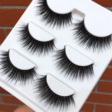 3 пары преувеличены 3D стерео Накладные ресницы многослойная крест грязный естественно Длинные ресницы дым Макияж Инструменты ресницы