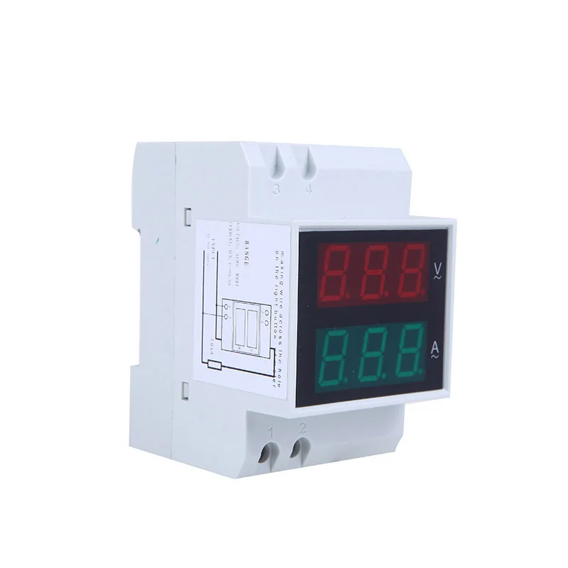 Цифровой вольтметр Амперметр AC80 300V 0 2 99 9a тестер с двойным дисплеем светодиодный