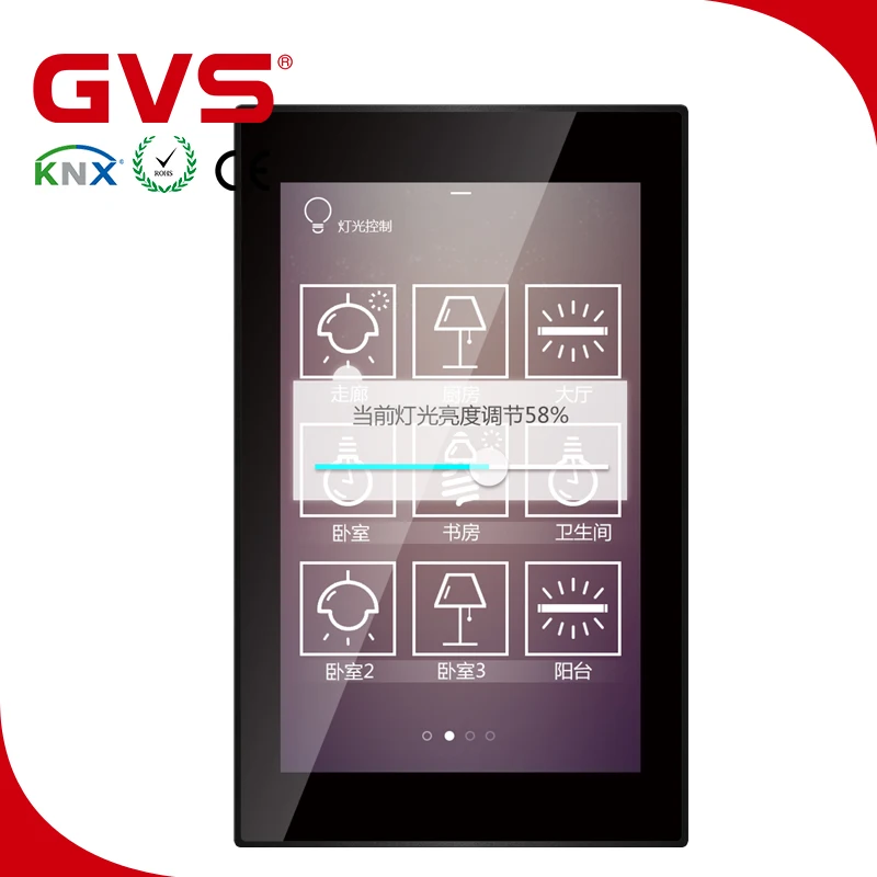 

Latest KNX/EIB GVS K-Bus 5'' KNX Touch Screen KNX Touch Panel 5 Inch Classic Type in KNX smart Home automation System