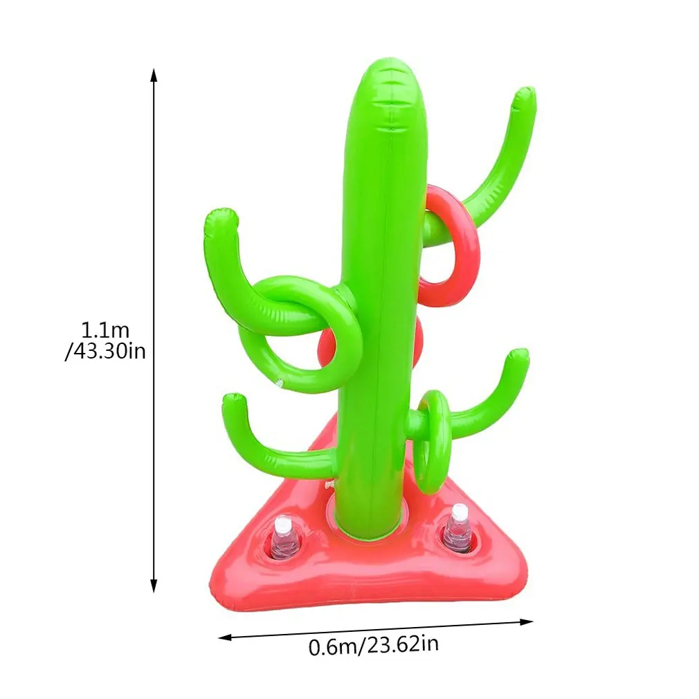 Безопасность и безвредный ПВХ для окружающей среды надувные кактус кольцо игрушка надувные кактус кольцо родитель-ребенок Интерактивная