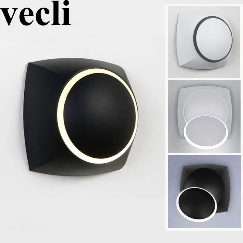 

White/Black rainproof applique murale exterieur acrylic modern lamps villa corridor residential porch lights