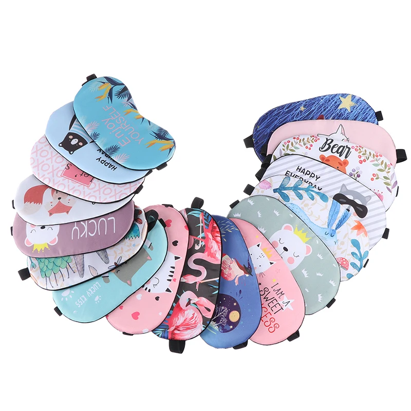 1pc Cartoon Sleeping Mask Eyepatch Eye Cover Sleeping Aid Eye Patch Eyeshade Cover Eye Mask Eyepatch Eye Cover Cotton Eyeshade