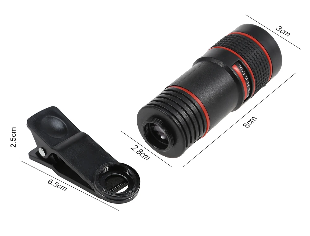 MaiFeng 8 x 18 Mobile Phone Telescope Telephoto Camera Lens Monocular Zooming Focus